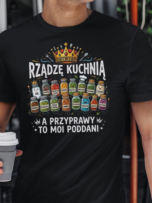 TL1764 SIM15 Śmieszna Koszulka dla Kucharza Władca Kuchni