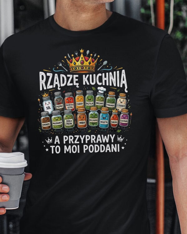 TL1764 SIM15 Śmieszna Koszulka dla Kucharza Władca Kuchni