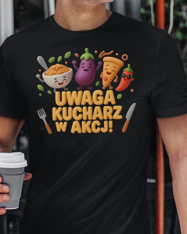 TL1765 SIM15 Koszulka dla Kucharza Gotowanie w Akcji