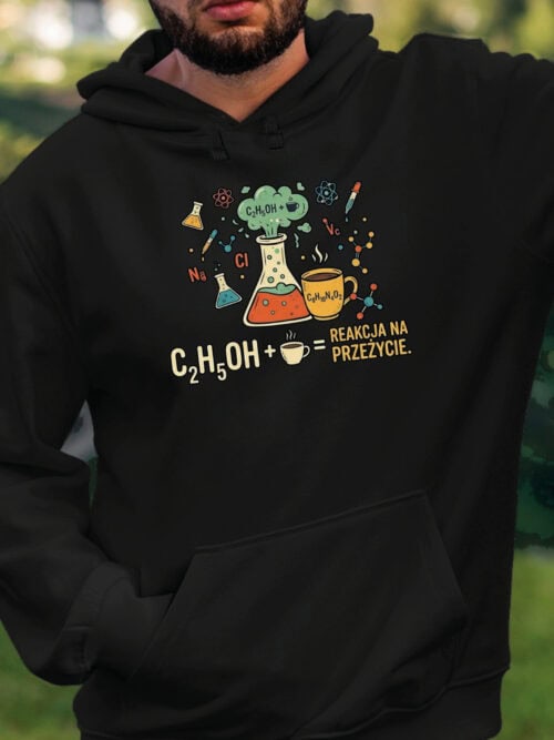 TL1767 SIM22 Bluza z kapturem Prezent dla Chemika Śmieszna Mieszanka Szczęścia