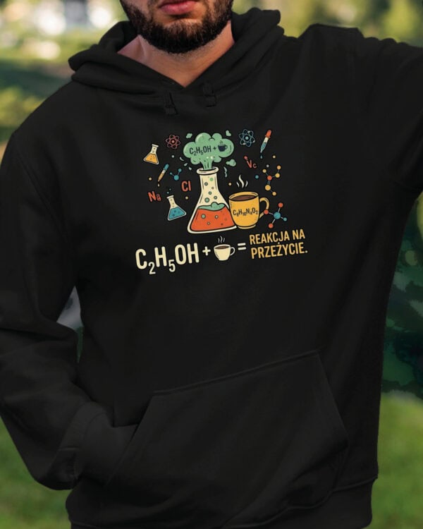 TL1767 SIM22 Bluza z kapturem Prezent dla Chemika Śmieszna Mieszanka Szczęścia