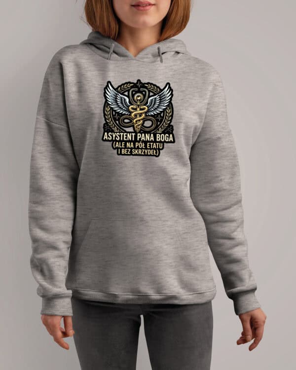 TL1769 SIM17 Bluza z kapturem Prezent dla Lekarza <br>Prawie Anioł