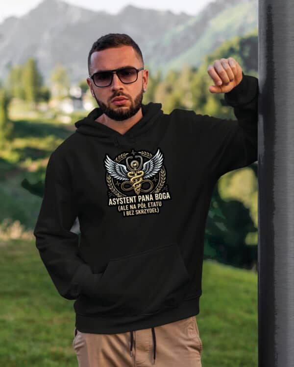 TL1769 SIM21 Bluza z kapturem Prezent dla Lekarza <br>Prawie Anioł