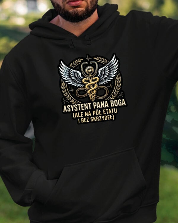 TL1769 SIM22 Bluza z kapturem Prezent dla Lekarza Prawie Anioł