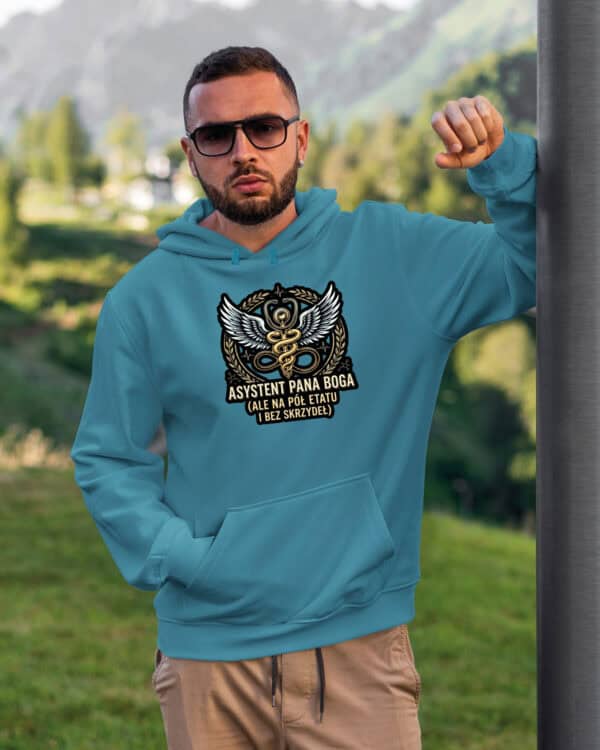 TL1769 SIM26 Bluza z kapturem Prezent dla Lekarza <br>Prawie Anioł