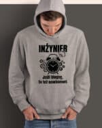 TL1770 SIM19 Śmieszna Bluza z kapturem dla Inżyniera <br>Czas Uciekać