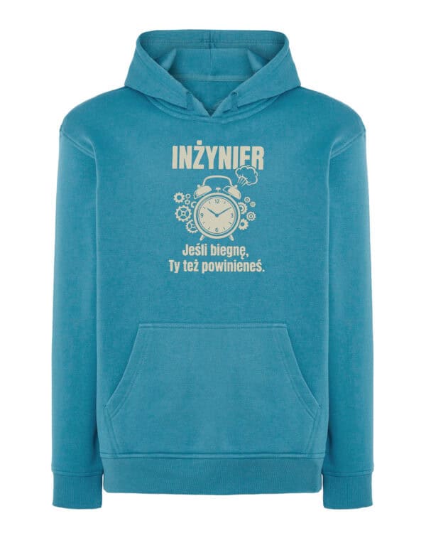 TL1770 SIM30 Śmieszna Bluza z kapturem dla Inżyniera <br>Czas Uciekać