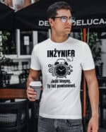 TL1770 SIM4 Śmieszna koszulka dla Inżyniera Czas Uciekać