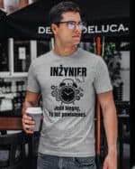 TL1770 SIM9 Śmieszna koszulka dla Inżyniera Czas Uciekać