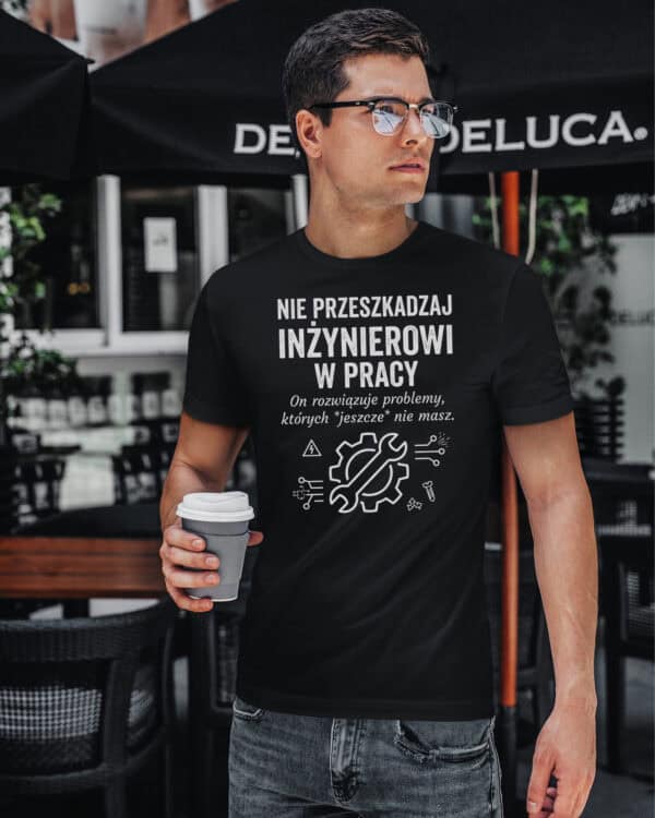 TL1771 SIM14 Prezent dla Inżyniera Koszulka Ważna Praca
