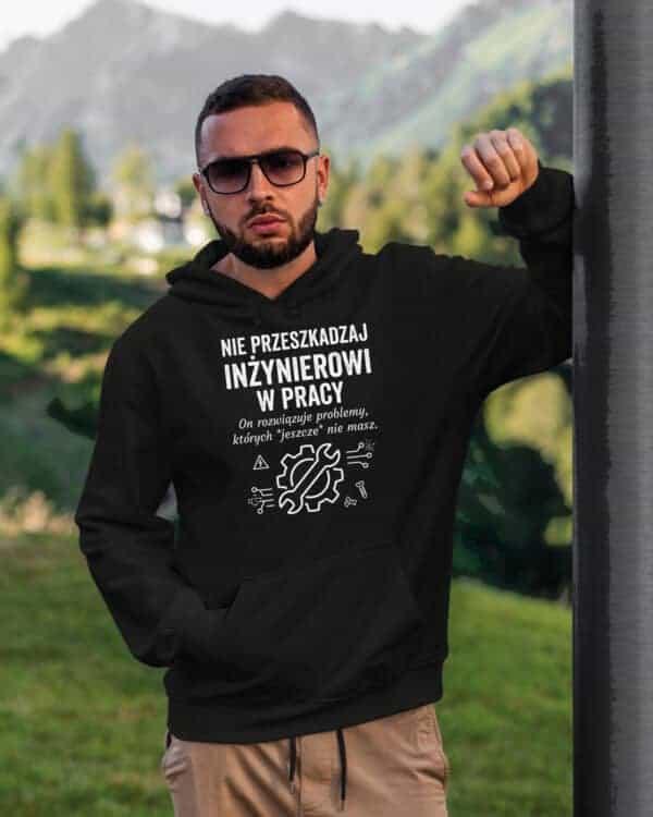 TL1771 SIM21 Prezent dla Inżyniera Bluza z kapturem <br>Ważna Praca