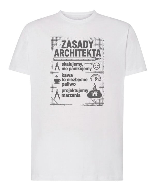 TL1772 SIM Prezent dla Architekta Koszulka Śmieszne Zasady