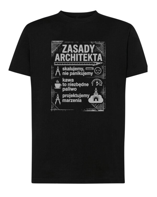 TL1772 SIM11 Prezent dla Architekta Koszulka Śmieszne Zasady