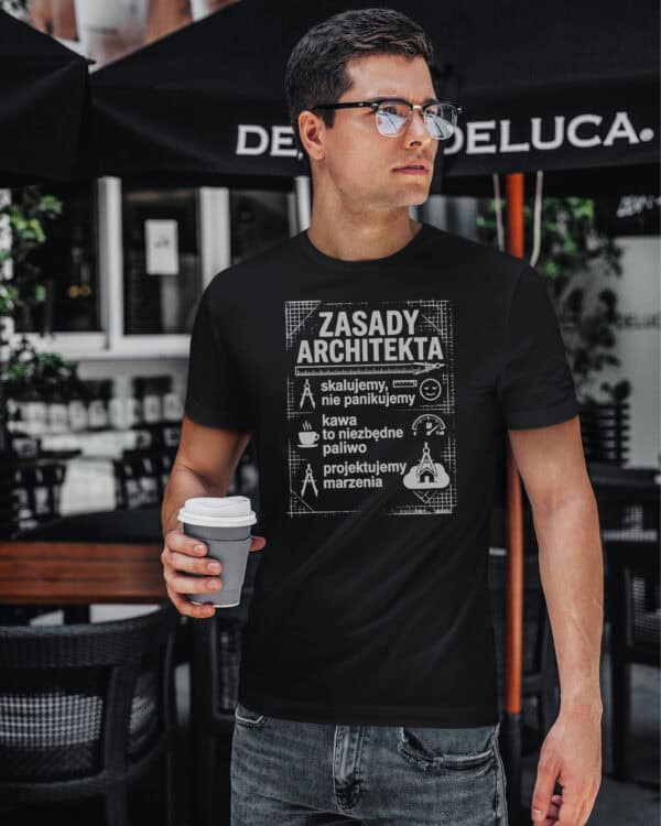 TL1772 SIM14 Prezent dla Architekta Koszulka Śmieszne Zasady