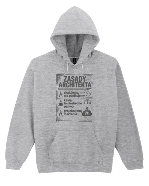 TL1772 SIM16 Prezent dla Architekta Bluza z kapturem <br>Śmieszne Zasady