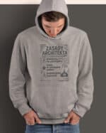 TL1772 SIM19 Prezent dla Architekta Bluza z kapturem <br>Śmieszne Zasady
