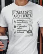 TL1772 SIM5 Prezent dla Architekta Koszulka Śmieszne Zasady