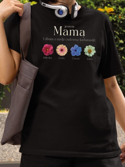 TL1775 SIM13 Prezent dla Mamy Koszulka Personalizowana Imiona Dzieci