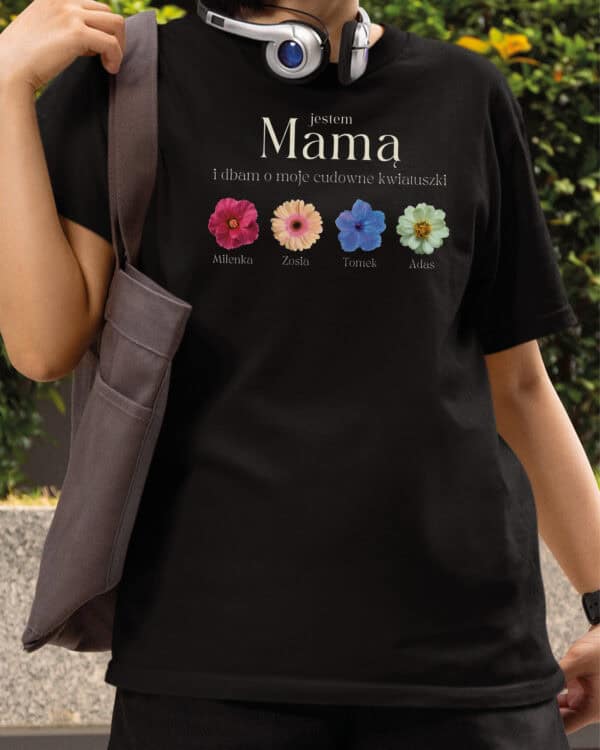 TL1775 SIM13 Prezent dla Mamy Koszulka Personalizowana Imiona Dzieci