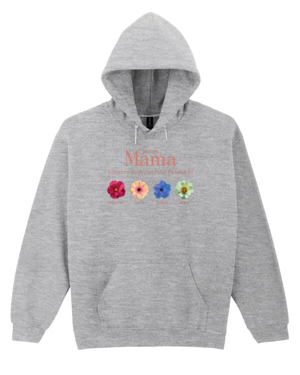 TL1775 SIM16 Prezent dla Mamy Bluza z kapturem <br>Personalizowana Imiona Dzieci