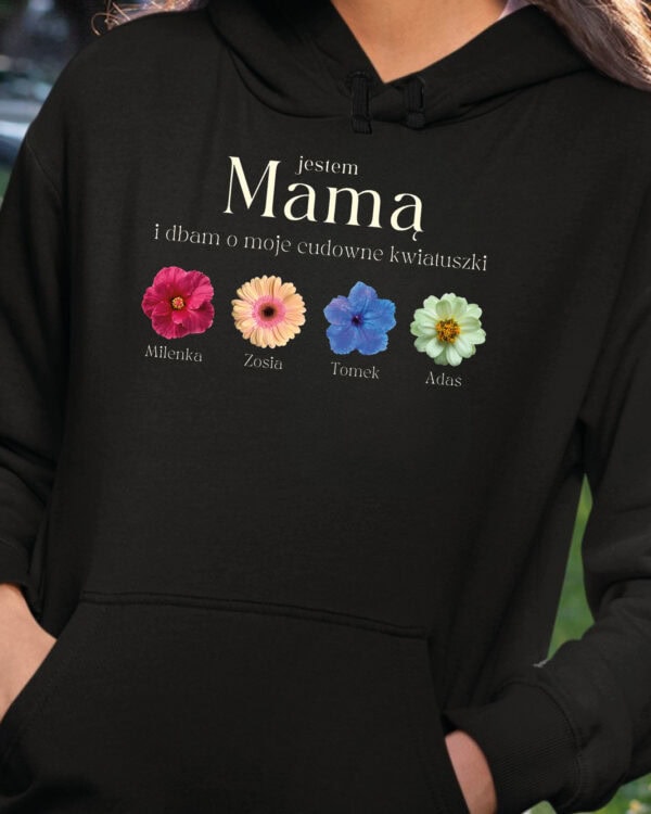 TL1775 SIM24 Prezent dla Mamy Bluza z kapturem Personalizowana Imiona Dzieci