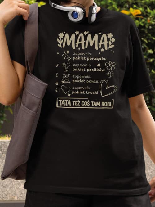 TL1777 SIM13 Śmieszna Koszulka dla Mamy Wielozadaniowa