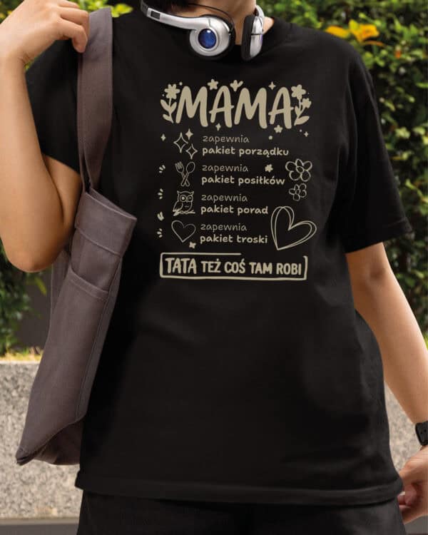 TL1777 SIM13 Śmieszna Koszulka dla Mamy Wielozadaniowa