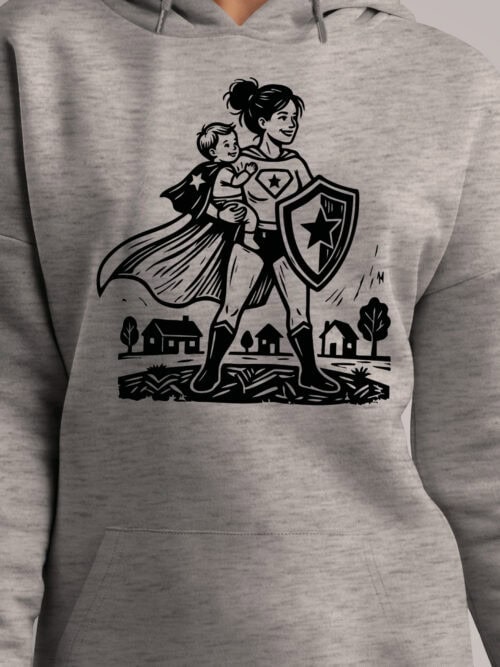 Bluza z kapturem Prezent Super Mama
