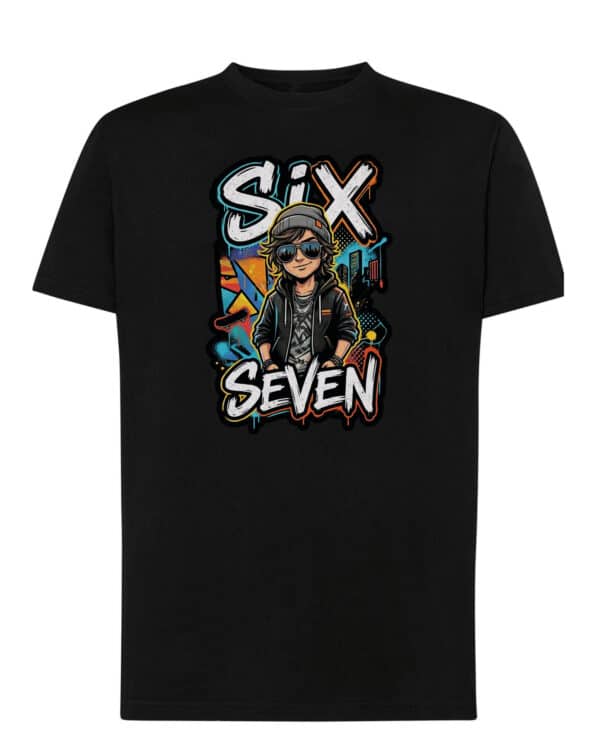 TL1780 MAL Koszulka Dziecięca Six seven 67 Mem Grafiti