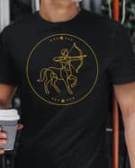 TL1809 SIM15 Koszulka Znak Zodiaku Lineart Minimalistyczny Strzelec